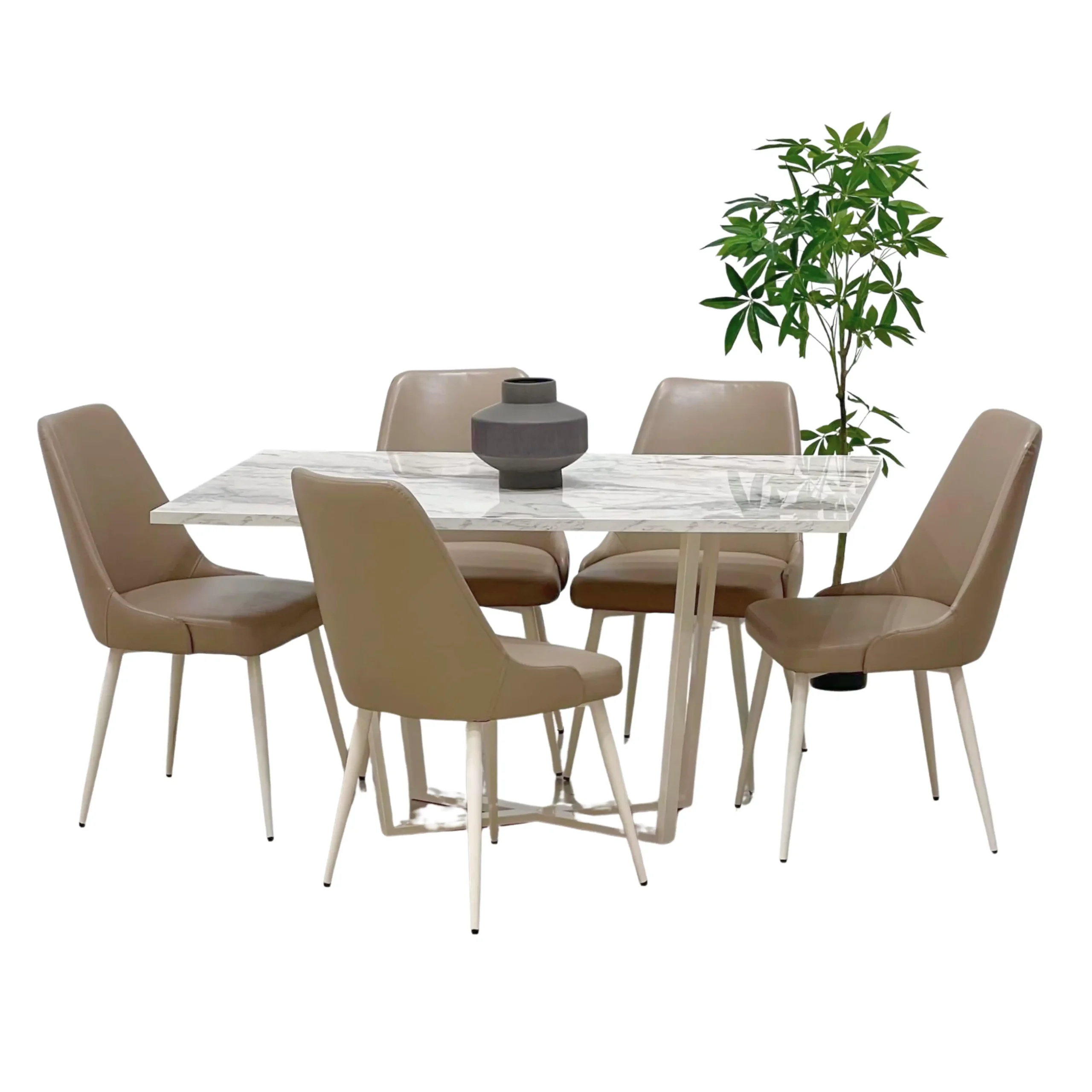 KT001-BLNC_A Table De Cuisine Blanche A – Image 1